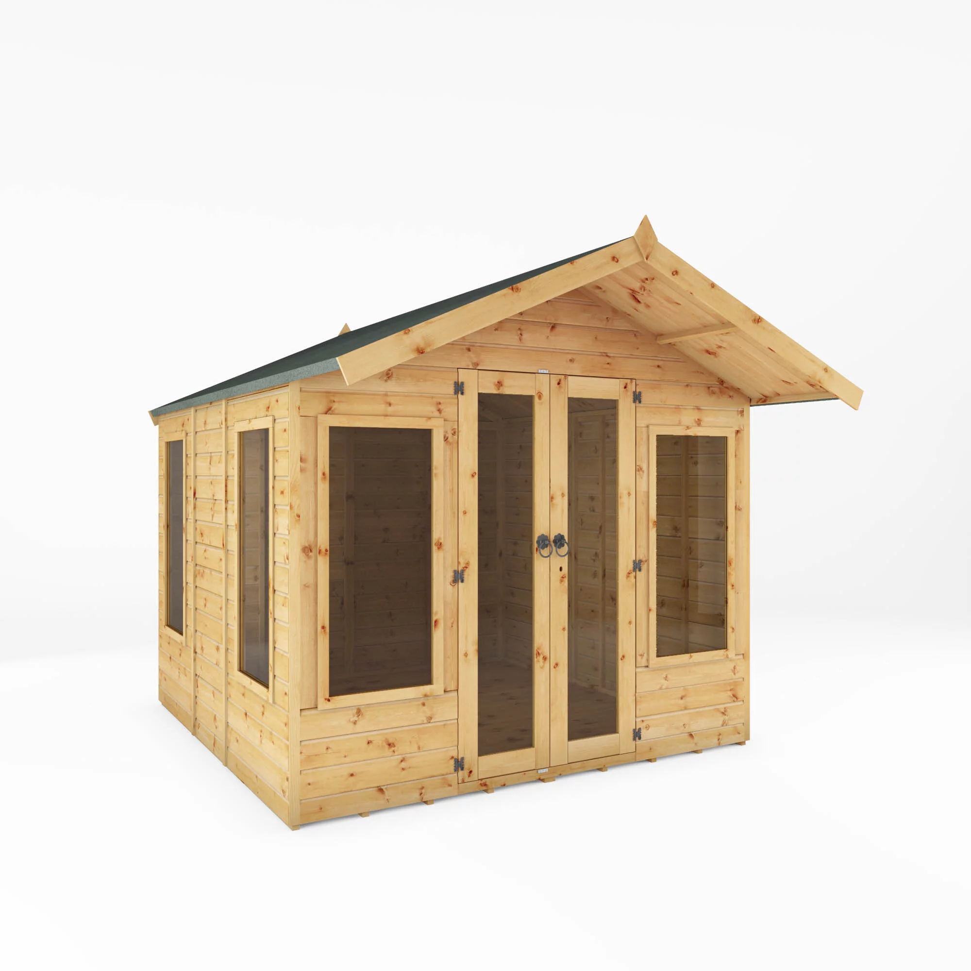 Mercia Sussex 8x8 Ft Apex Shiplap Wooden Summer House With Double Door 2 Mercia Sussex 8x8 Ft Apex Shiplap Wooden Summer House With Double Door - Image 2