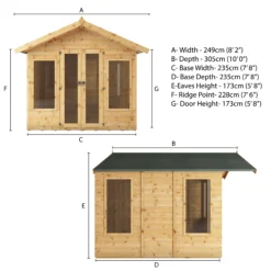 Mercia Sussex 8x8 Ft Apex Shiplap Wooden Summer House With Double Door 16 Mercia Sussex 8x8 Ft Apex Shiplap Wooden Summer House With Double Door -Garden Outdoor Store mercia sussex 8x8 ft apex shiplap wooden summer house with double door5029442006901 01t