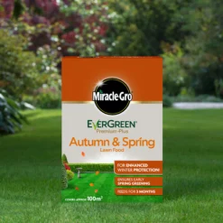 Miracle-Gro Autumn & Spring Lawn Fertiliser Granules 100m² 2kg -Garden Outdoor Store miracle gro autumn spring lawn fertiliser granules 100m 2kg5010272183603 01i bq