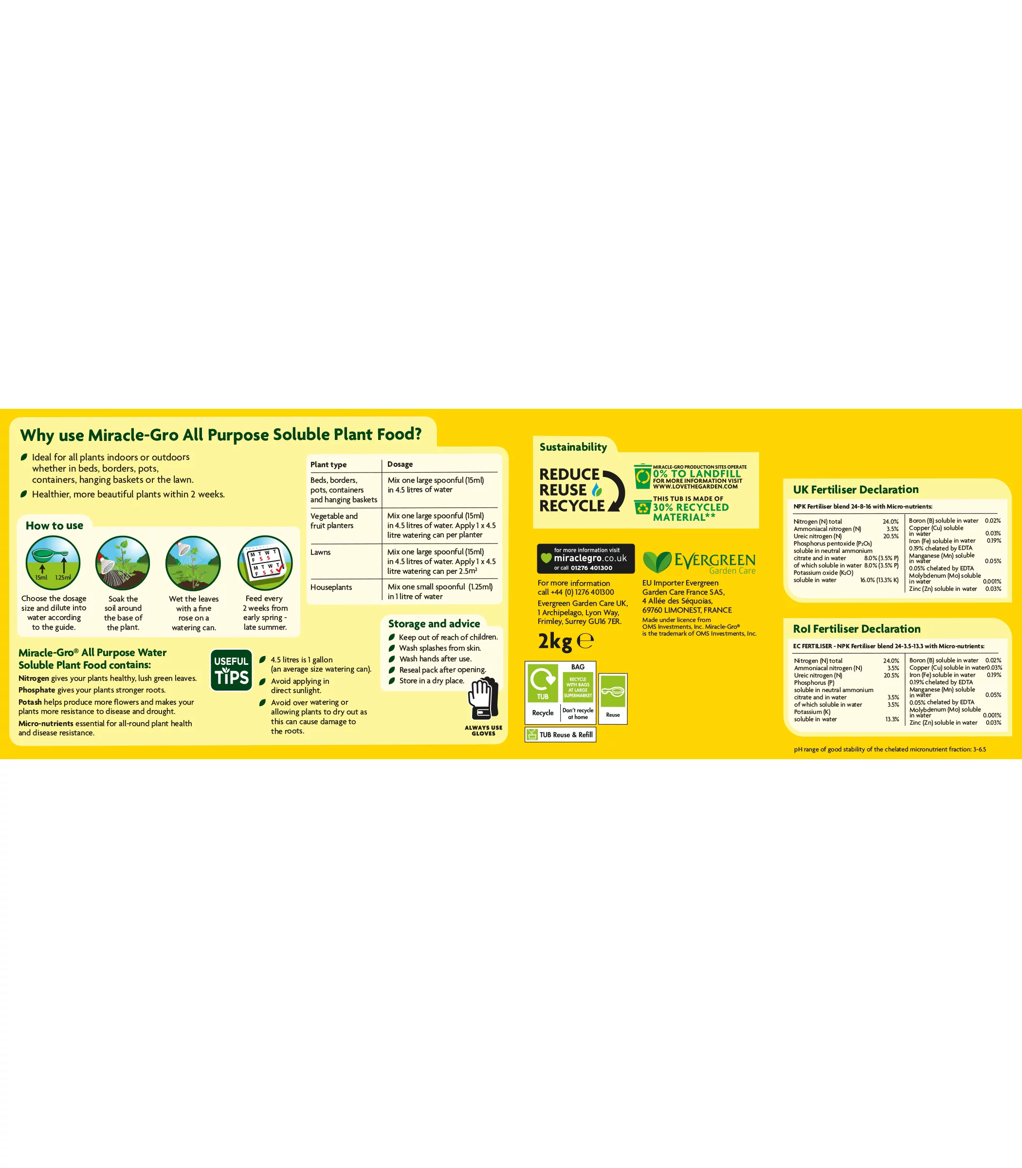 Miracle-Gro Soluble Universal Plant Feed 2kg 2 Miracle-Gro Soluble Universal Plant Feed 2kg - Image 2