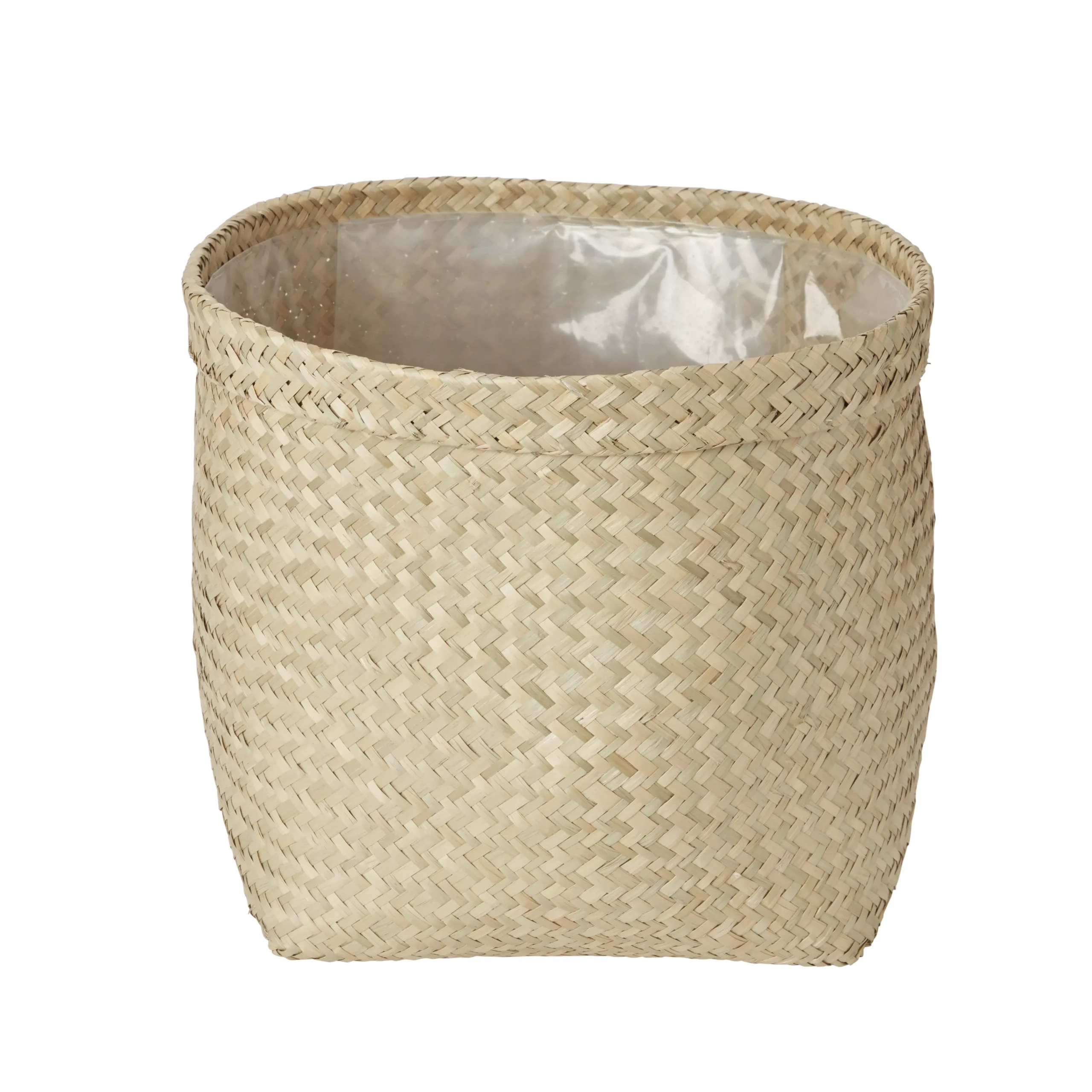Natural Seagrass Herringbone Circular Plant Pot (Dia)35cm 1 Natural Seagrass Herringbone Circular Plant Pot (Dia)35cm