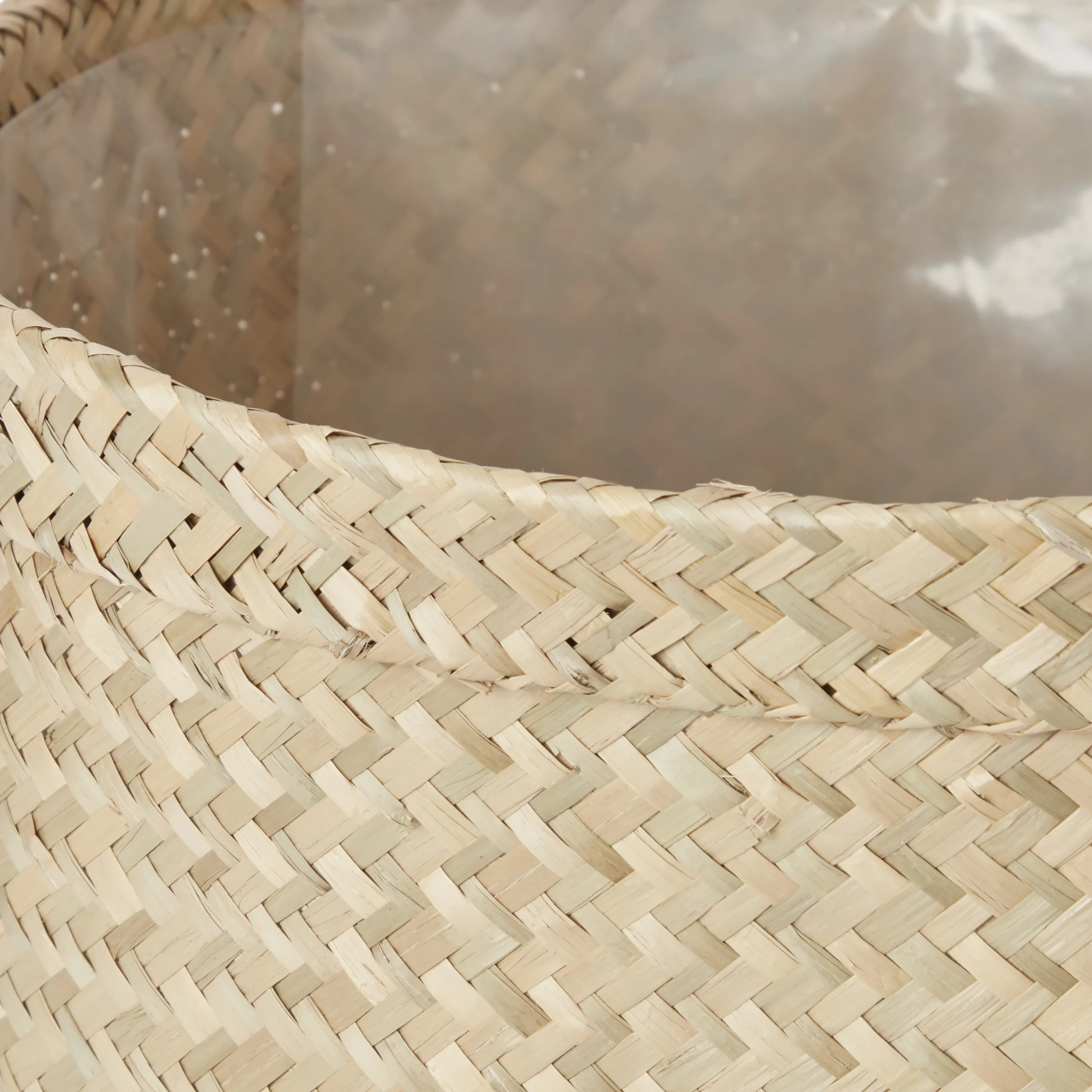 Natural Seagrass Herringbone Circular Plant Pot (Dia)35cm 3 Natural Seagrass Herringbone Circular Plant Pot (Dia)35cm - Image 3