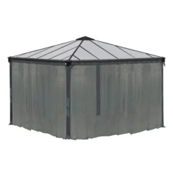 Palram - Canopia 3K Series Grey Polyester (PES) Gazebo Netting, Pack Of 6 (L)2170mm (W)3660mm