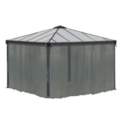 Palram - Canopia 3K Series Grey Polyester (PES) Gazebo Netting, Pack Of 6 (L)2170mm (W)3660mm