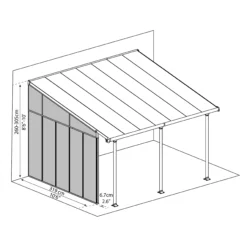 Palram - Canopia 4 Series White Patio Cover Side Wall, (L)3.19m (H)3.05m 5 Palram - Canopia 4 Series White Patio Cover Side Wall, (L)3.19m (H)3.05m -Garden Outdoor Store palram canopia 4 series white patio cover side wall l 3 19m h 3 05m7290108137668 01t bq scaled