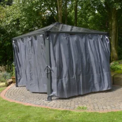 Palram - Canopia 4K Series Grey Polyester (PES) Gazebo Curtain, Pack Of 6 (L)2170mm (W)4010mm 11 Palram - Canopia 4K Series Grey Polyester (PES) Gazebo Curtain, Pack Of 6 (L)2170mm (W)4010mm -Garden Outdoor Store palram canopia 4k series grey polyester pes gazebo curtain pack of 6 l 2170mm w 4010mm7290108133714 01i