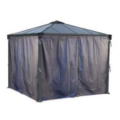 Palram - Canopia 4K Series Grey Polyester (PES) Gazebo Curtain, Pack Of 6 (L)2170mm (W)4010mm 10 Palram - Canopia 4K Series Grey Polyester (PES) Gazebo Curtain, Pack Of 6 (L)2170mm (W)4010mm -Garden Outdoor Store palram canopia 4k series grey polyester pes gazebo curtain pack of 6 l 2170mm w 4010mm7290108133714 04c