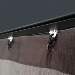 Palram - Canopia Dallas Grey Polyester (PES) Gazebo Curtain, Pack Of 4 (L)2120mm (W)4090mm -Garden Outdoor Store palram canopia dallas grey polyester pes gazebo curtain pack of 4 l 2120mm w 4090mm7290108602678 04i