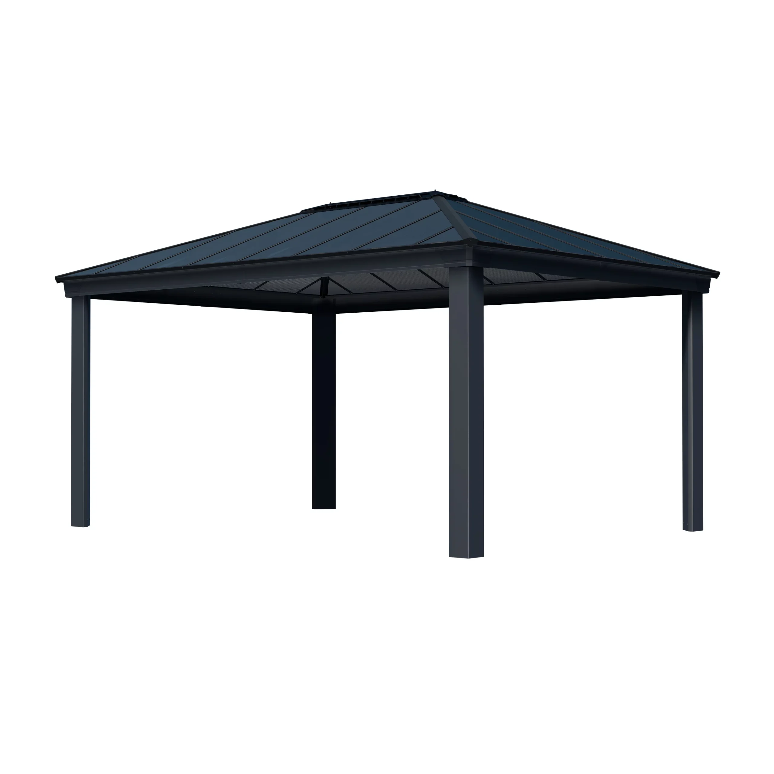 Palram - Canopia Dallas Grey Rectangular Gazebo, (W)4.88m (D)3.64m - Assembly Required 2 Palram - Canopia Dallas Grey Rectangular Gazebo, (W)4.88m (D)3.64m - Assembly Required - Image 2