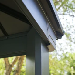 Palram - Canopia Dallas Grey Rectangular Gazebo, (W)6.12m (D)3.64m - Assembly Required -Garden Outdoor Store palram canopia dallas grey rectangular gazebo w 6 12m d 3 64m assembly required7290108601954 04i bq