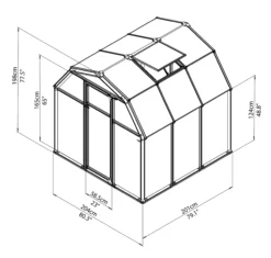 Palram - Canopia Eco Grow Green 6x6 Greenhouse -Garden Outdoor Store palram canopia eco grow green 6x6 greenhouse7290103121228 01t bq