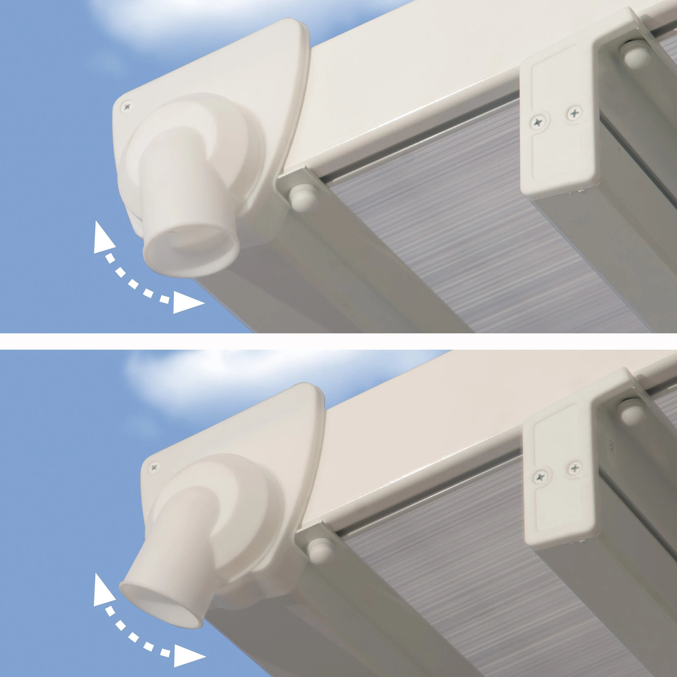 Palram - Canopia Feria White Non-retractable Awning, (L)6.06m (H)3.05m (W)3.85m 4 Palram - Canopia Feria White Non-retractable Awning, (L)6.06m (H)3.05m (W)3.85m - Image 4