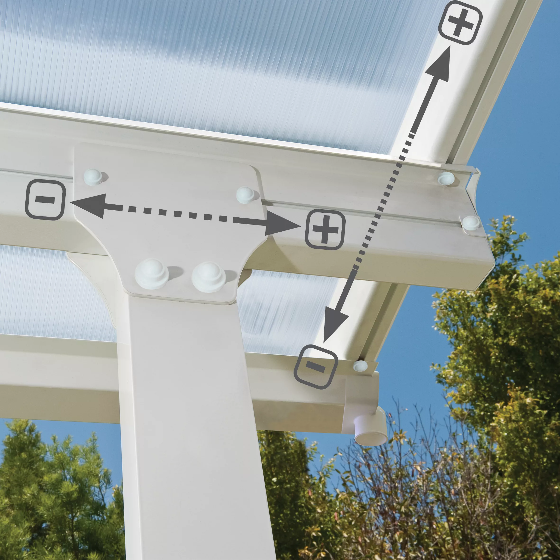 Palram - Canopia Feria White Non-retractable Awning, (L)6.06m (H)3.05m (W)3.85m 8 Palram - Canopia Feria White Non-retractable Awning, (L)6.06m (H)3.05m (W)3.85m - Image 8