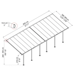 Palram - Canopia Feria White Non-retractable Awning, (L)7.87m (H)3.05m (W)3.85m -Garden Outdoor Store palram canopia feria white non retractable awning l 7 87m h 3 05m w 3 85m7290103122737 01t bq scaled