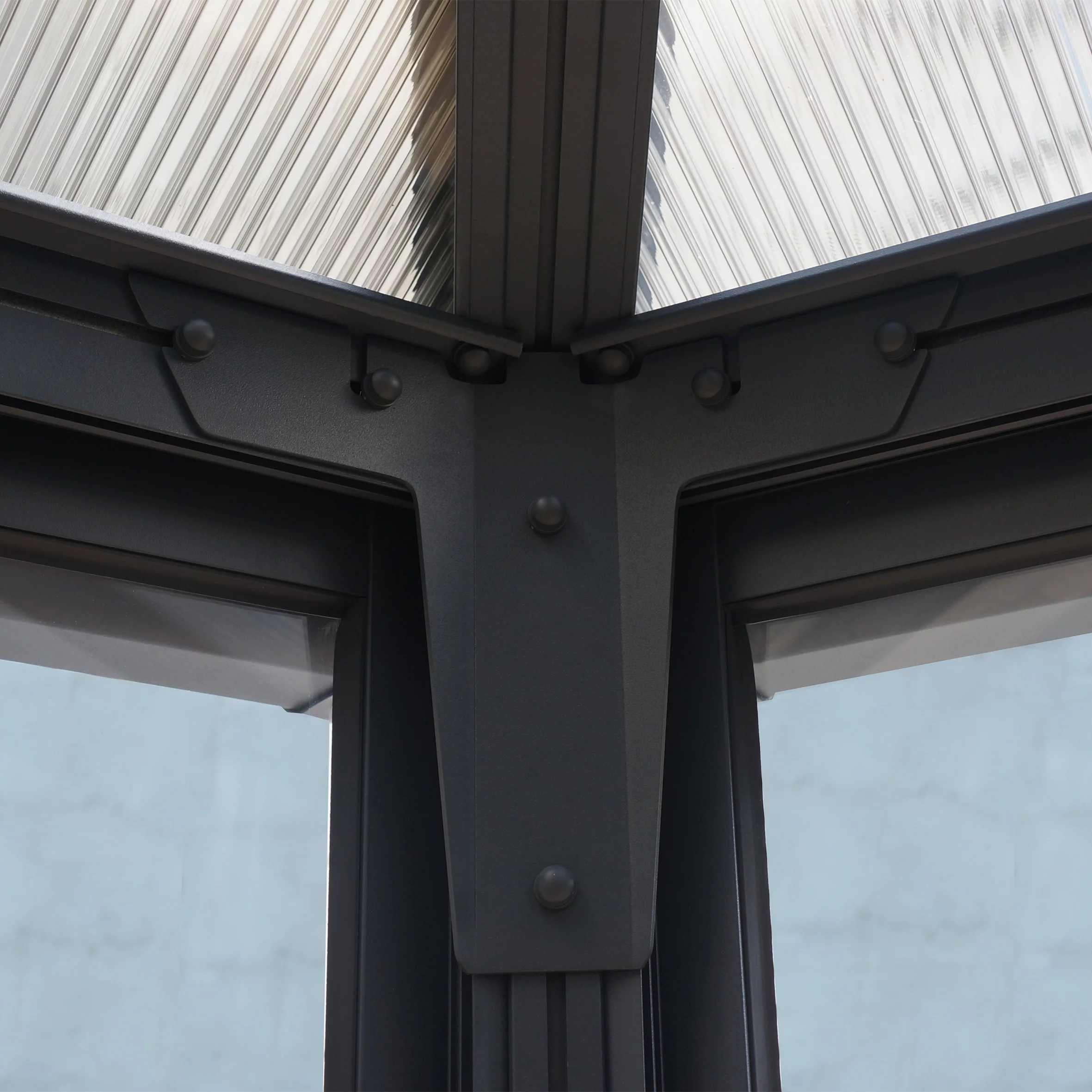 Palram - Canopia Garda Grey Hexagonal Gazebo, (W)5.17m (D)5.95m - Assembly Required 5 Palram - Canopia Garda Grey Hexagonal Gazebo, (W)5.17m (D)5.95m - Assembly Required - Image 5