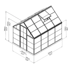 Palram - Canopia Harmony Green 6x8 Greenhouse 11 Palram - Canopia Harmony Green 6x8 Greenhouse -Garden Outdoor Store palram canopia harmony green 6x8 greenhouse7290103110604 01t bq scaled