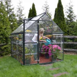 Palram - Canopia Harmony Grey 6X8 Greenhouse -Garden Outdoor Store palram canopia harmony grey 6x8 greenhouse7290108137682 02i BQ