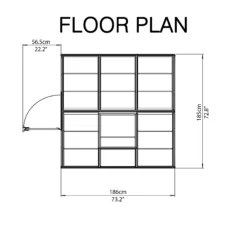 Palram - Canopia Harmony Silver 6x6 Greenhouse -Garden Outdoor Store palram canopia harmony silver 6x6 greenhouse7290103110833 02t bq