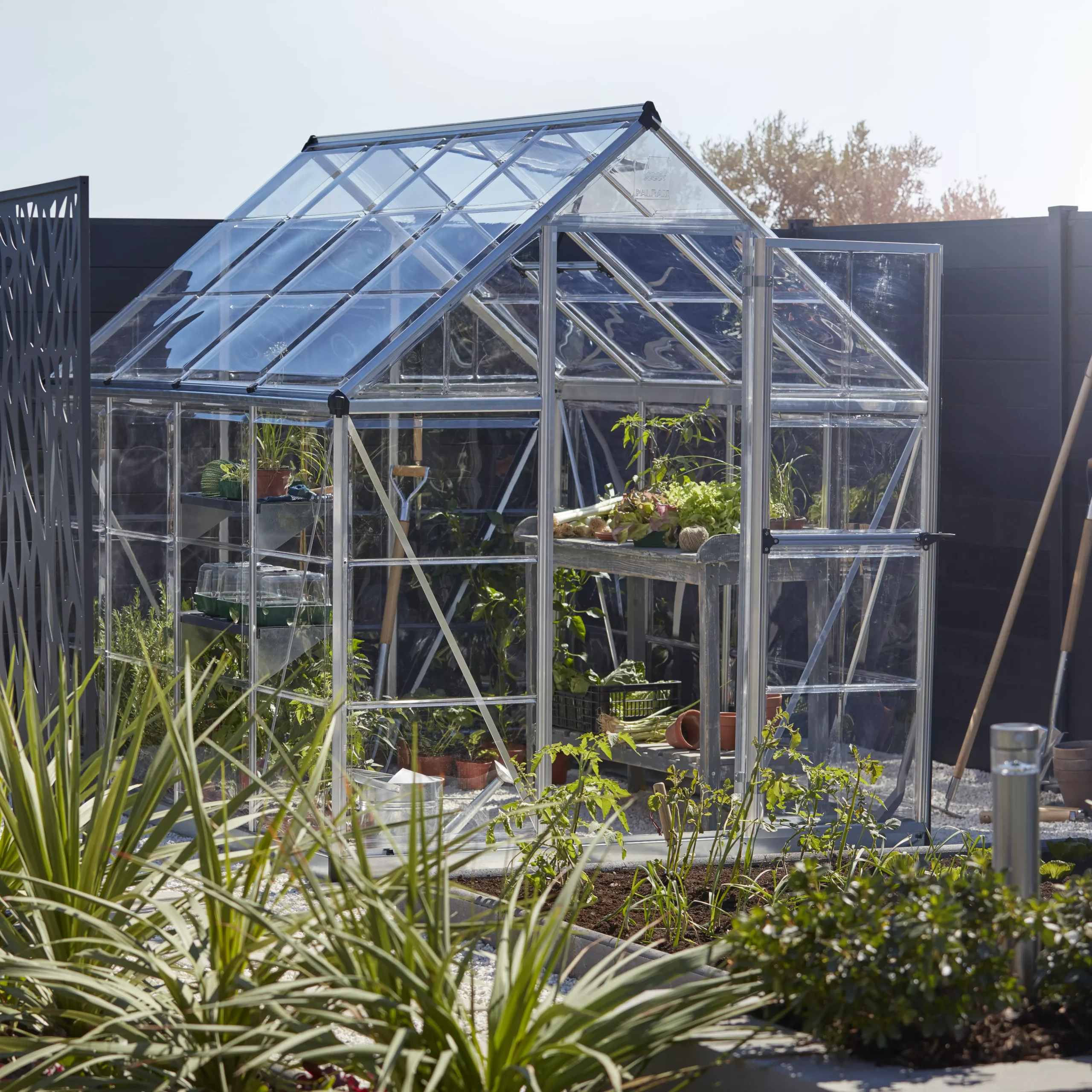 Palram - Canopia Harmony Silver 6x8 Greenhouse 13 Palram - Canopia Harmony Silver 6x8 Greenhouse - Image 13