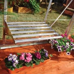 Palram - Canopia Heavy Duty 1 Tier Greenhouse Shelving -Garden Outdoor Store palram canopia heavy duty 1 tier greenhouse shelving7290103111519 03i bq