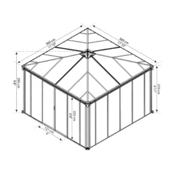 Palram - Canopia Ledro Grey Rectangular Gazebo, (W)3.6m (D)3.6m - Assembly Required 13 Palram - Canopia Ledro Grey Rectangular Gazebo, (W)3.6m (D)3.6m - Assembly Required -Garden Outdoor Store palram canopia ledro grey rectangular gazebo w 3 6m d 3 6m assembly required7290108136531 01t bq scaled