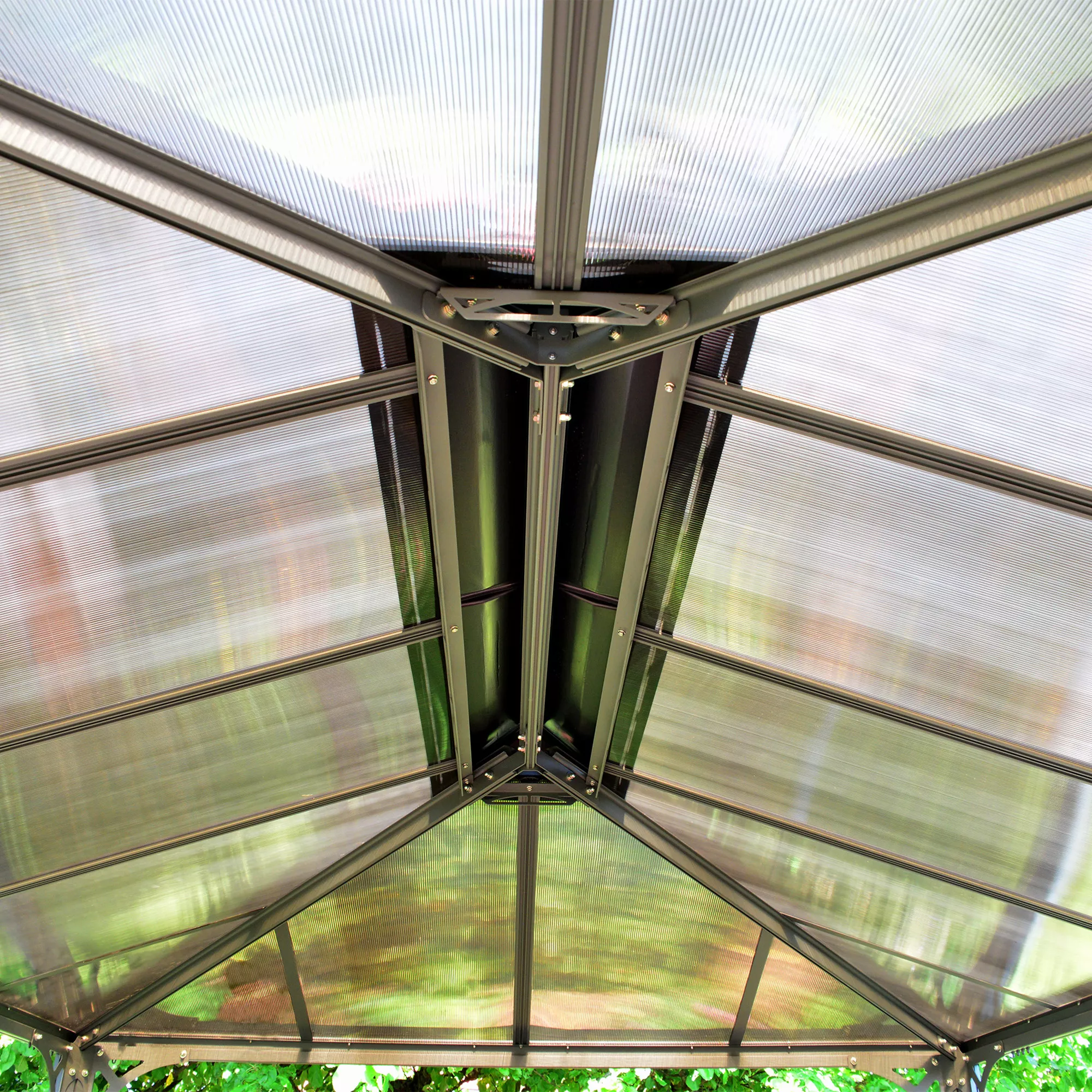 Palram - Canopia Martinique Grey Rectangular Gazebo, (W)4.3m (D)2.96m - Assembly Required 5 Palram - Canopia Martinique Grey Rectangular Gazebo, (W)4.3m (D)2.96m - Assembly Required - Image 5