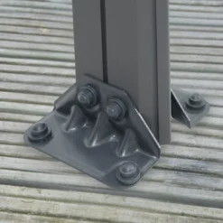 Palram - Canopia Monaco Grey Hexagonal Gazebo, (W)4.5m (D)3.9m - Assembly Required -Garden Outdoor Store palram canopia monaco grey hexagonal gazebo w 4 5m d 3 9m assembly required7290108130232 04i bq