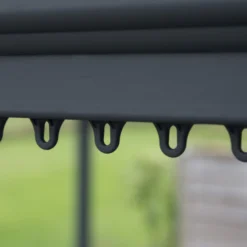 Palram - Canopia Monaco Grey Hexagonal Gazebo, (W)4.5m (D)3.9m - Assembly Required -Garden Outdoor Store palram canopia monaco grey hexagonal gazebo w 4 5m d 3 9m assembly required7290108130232 05i bq