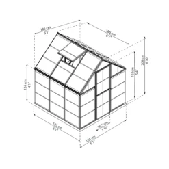Palram - Canopia Mythos Green 6X6 Greenhouse 12 Palram - Canopia Mythos Green 6X6 Greenhouse -Garden Outdoor Store palram canopia mythos green 6x6 greenhouse7290103110949 01t BQ