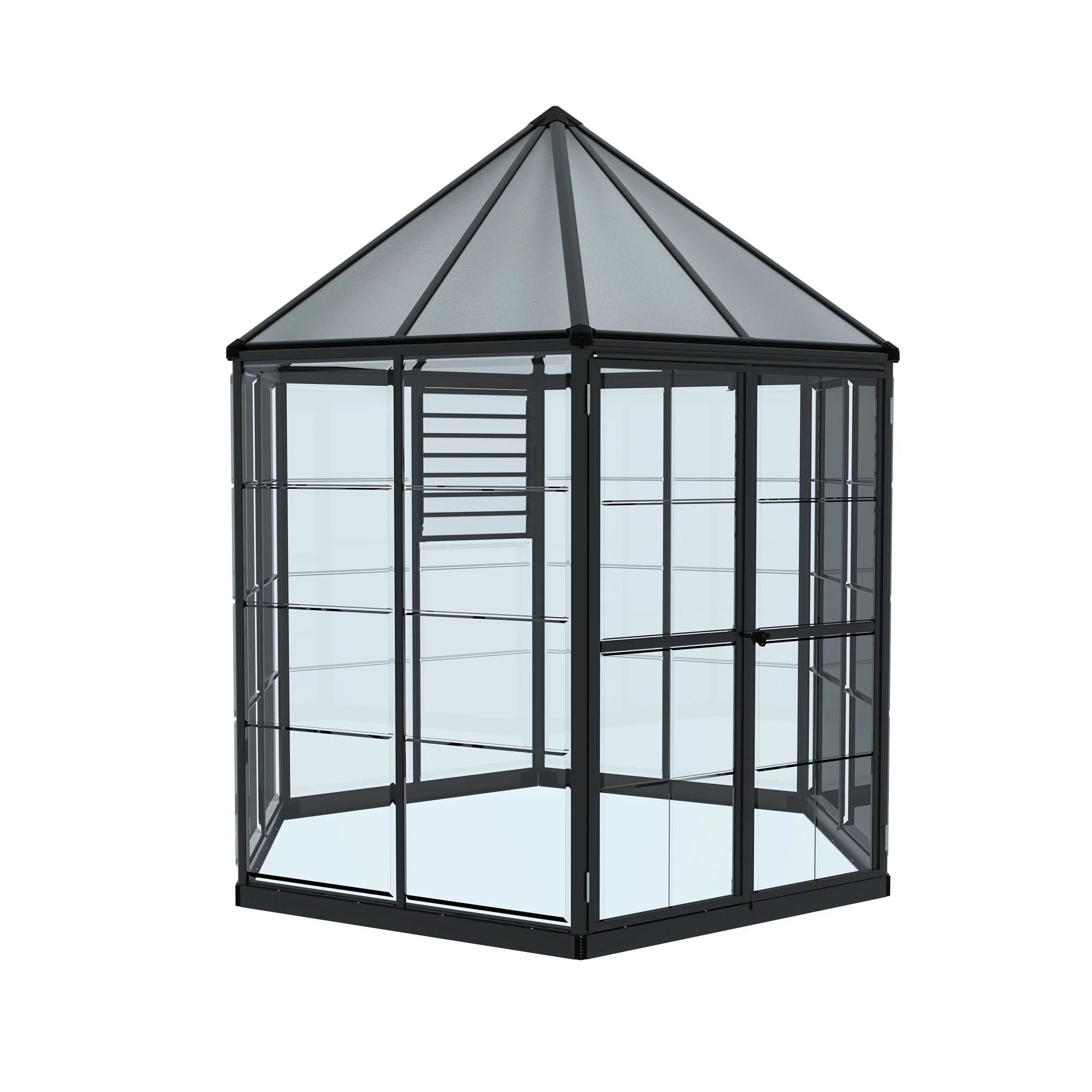 Palram - Canopia Oasis™ Grey 8x6 Greenhouse 8 Palram - Canopia Oasis™ Grey 8x6 Greenhouse - Image 8