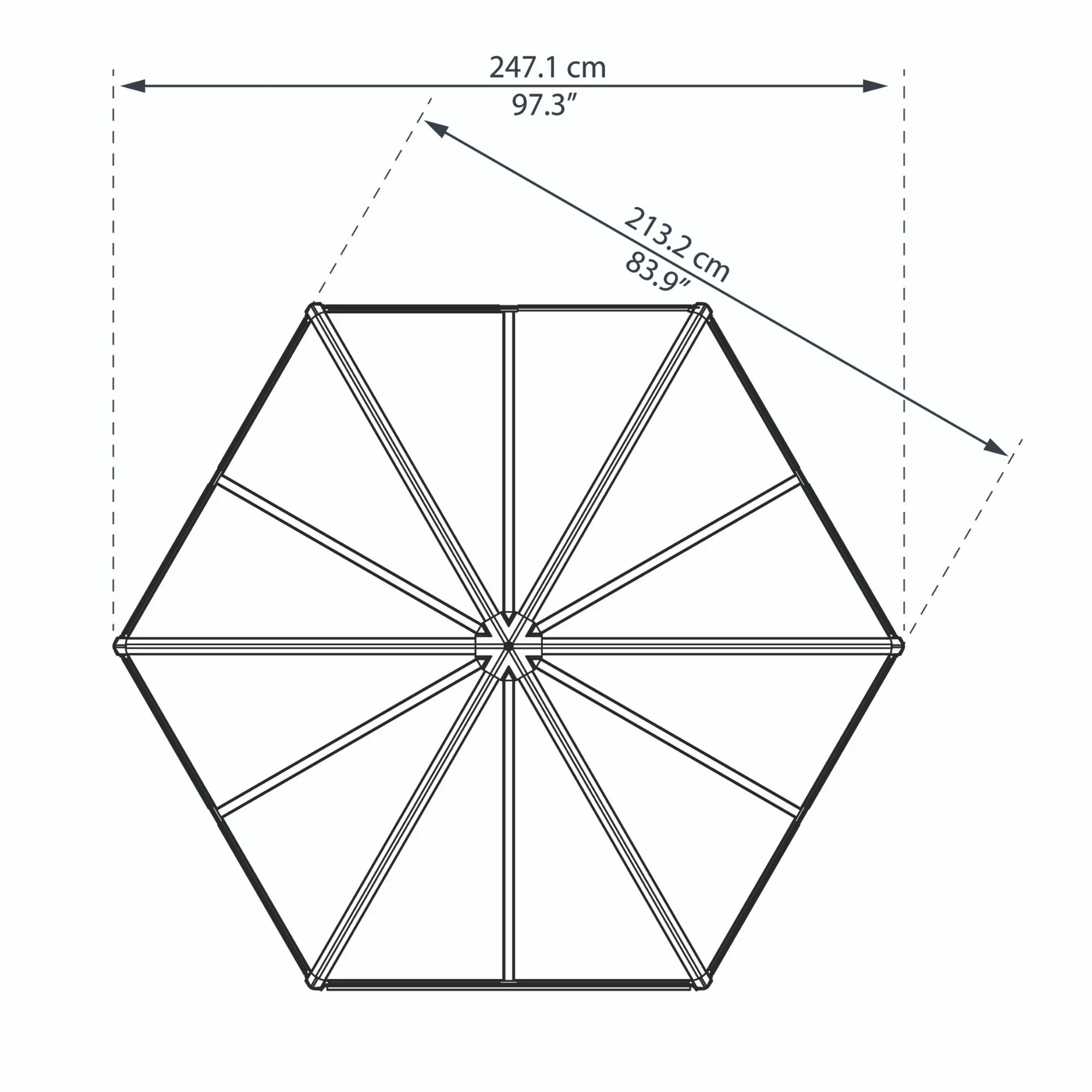 Palram - Canopia Oasis™ Grey 8x6 Greenhouse 10 Palram - Canopia Oasis™ Grey 8x6 Greenhouse - Image 10
