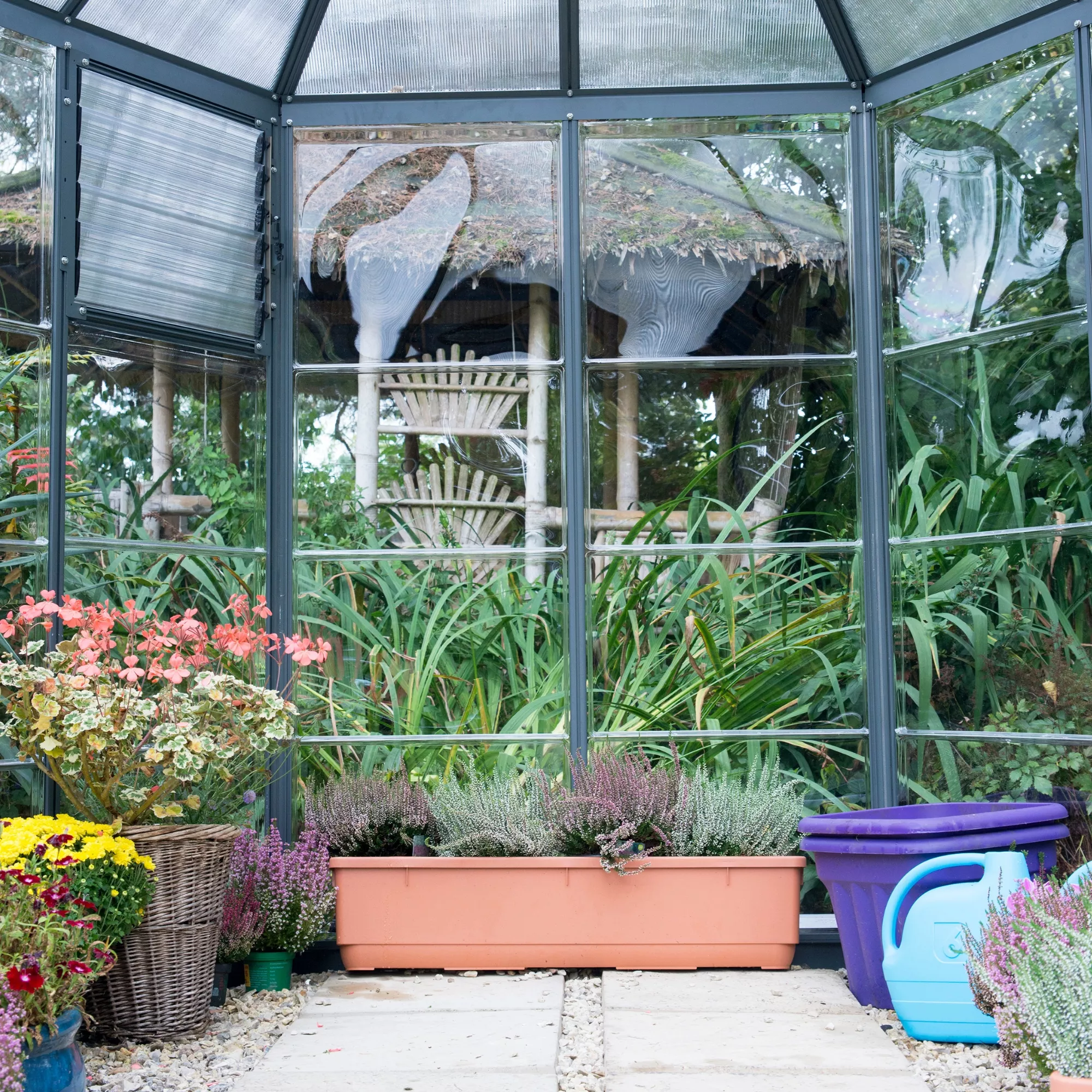 Palram - Canopia Oasis™ Grey 8x6 Greenhouse 4 Palram - Canopia Oasis™ Grey 8x6 Greenhouse - Image 4