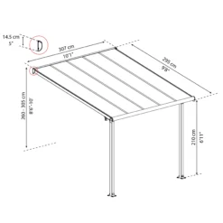 Palram - Canopia Olympia Grey Non-retractable Awning, (L)3.07m (H)3.05m (W)2.95m 16 Palram - Canopia Olympia Grey Non-retractable Awning, (L)3.07m (H)3.05m (W)2.95m -Garden Outdoor Store palram canopia olympia grey non retractable awning l 3 07m h 3 05m w 2 95m7290108133967 01t bq scaled