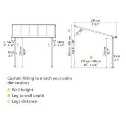 Palram - Canopia Olympia Grey Non-retractable Awning, (L)6.19m (H)3.05m (W)2.95m -Garden Outdoor Store palram canopia olympia grey non retractable awning l 6 19m h 3 05m w 2 95m7290108134315 02t bq scaled