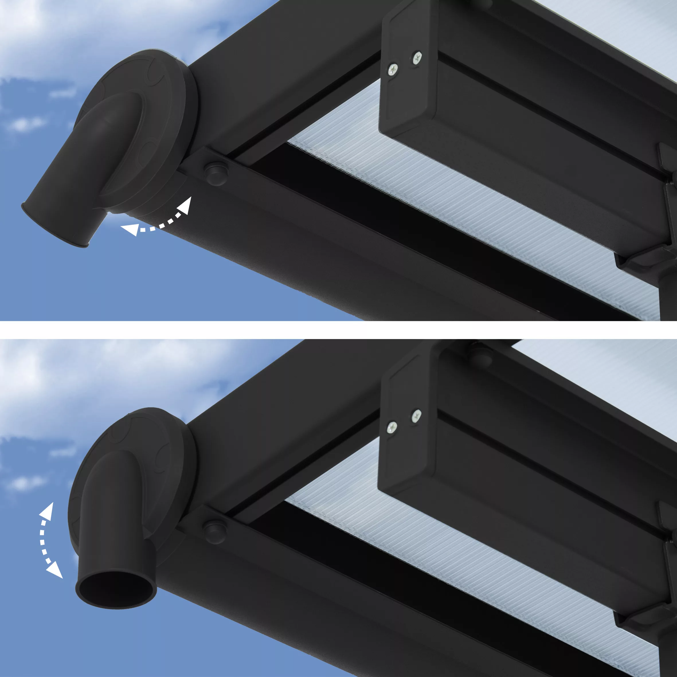 Palram - Canopia Olympia Grey Non-retractable Awning, (L)7.39m (H)3.05m (W)2.95m 6 Palram - Canopia Olympia Grey Non-retractable Awning, (L)7.39m (H)3.05m (W)2.95m - Image 6