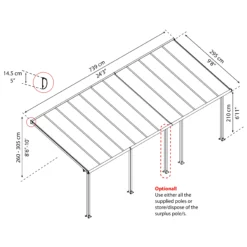 Palram - Canopia Olympia White Non-retractable Awning, (L)7.39m (H)3.05m (W)2.95m -Garden Outdoor Store palram canopia olympia white non retractable awning l 7 39m h 3 05m w 2 95m7290108134322 01t bq scaled
