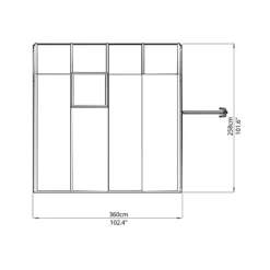 Palram - Canopia Rion 8x8 Pent Plastic Sun Room -Garden Outdoor Store palram canopia rion 8x8 pent plastic sun room7290108130133 02t bq