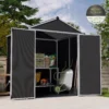 Palram - Canopia Rubicon 6x5 Apex Dark Grey Plastic Shed With Floor