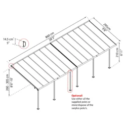 Palram - Canopia Sierra Grey Non-retractable Awning, (L)8.6m (H)3.05m (W)2.95m 12 Palram - Canopia Sierra Grey Non-retractable Awning, (L)8.6m (H)3.05m (W)2.95m -Garden Outdoor Store palram canopia sierra grey non retractable awning l 8 6m h 3 05m w 2 95m7290108130621 01t bq scaled