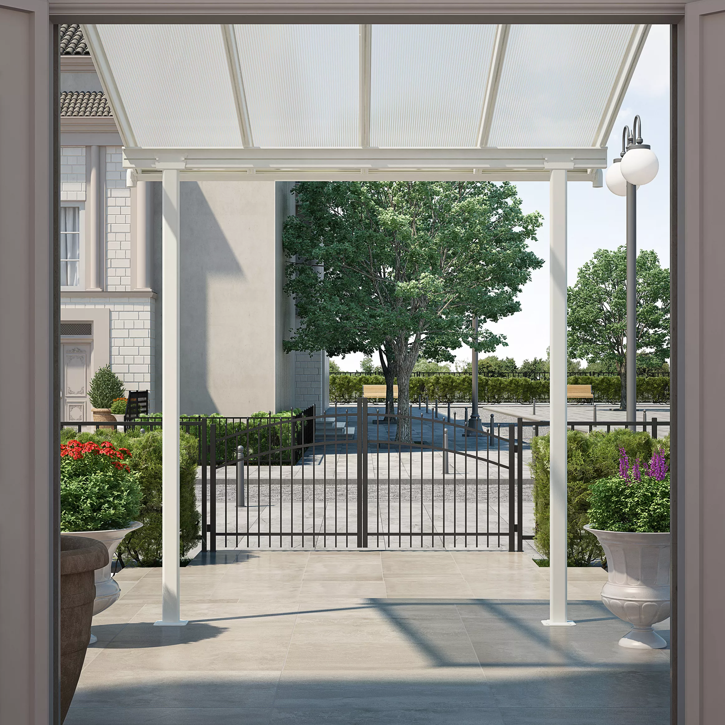 Palram - Canopia Sierra White Non-retractable Awning, (L)2.25m (H)3m (W)2.25m 3 Palram - Canopia Sierra White Non-retractable Awning, (L)2.25m (H)3m (W)2.25m - Image 3