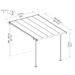 Palram - Canopia Sierra White Non-retractable Awning, (L)3.14m (H)3.05m (W)2.99m 18 Palram - Canopia Sierra White Non-retractable Awning, (L)3.14m (H)3.05m (W)2.99m -Garden Outdoor Store palram canopia sierra white non retractable awning l 3 14m h 3 05m w 2 99m7290108130300 01t bq scaled