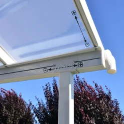 Palram - Canopia Sierra White Non-retractable Awning, (L)3.14m (H)3.05m (W)2.99m -Garden Outdoor Store palram canopia sierra white non retractable awning l 3 14m h 3 05m w 2 99m7290108130300 05i bq