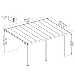 Palram - Canopia Sierra White Non-retractable Awning, (L)5.55m (H)3.05m (W)2.99m 16 Palram - Canopia Sierra White Non-retractable Awning, (L)5.55m (H)3.05m (W)2.99m -Garden Outdoor Store palram canopia sierra white non retractable awning l 5 55m h 3 05m w 2 99m7290108130324 01t bq scaled