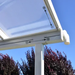 Palram - Canopia Sierra White Non-retractable Awning, (L)7.39m (H)3.05m (W)2.95m -Garden Outdoor Store palram canopia sierra white non retractable awning l 7 39m h 3 05m w 2 95m7290108130553 05i bq