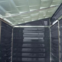 Palram - Canopia Skylight 4x6 Pent Dark Grey Plastic Shed With Floor -Garden Outdoor Store palram canopia skylight 4x6 pent dark grey plastic shed with floor7290108132717 06i BQ