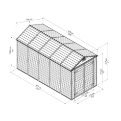 Palram - Canopia Skylight 6x12 Apex Dark Grey Plastic Shed With Floor -Garden Outdoor Store palram canopia skylight 6x12 apex dark grey plastic shed with floor7290103123697 01t BQ