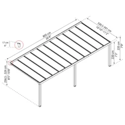 Palram - Canopia Stockholm Grey Non-retractable Awning, (L)8.05m (H)3.24m (W)3.41m -Garden Outdoor Store palram canopia stockholm grey non retractable awning l 8 05m h 3 24m w 3 41m7290108602555 01t scaled