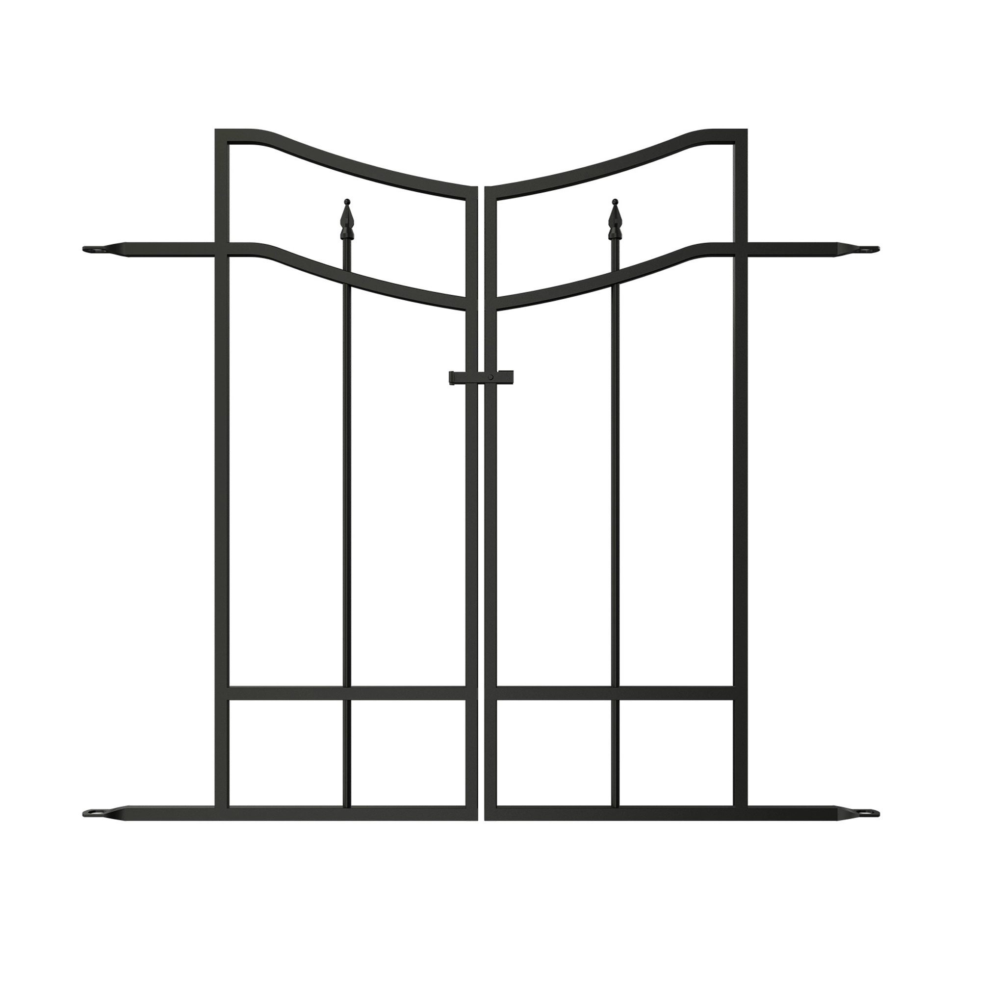 Panacea Steel Arched Finials Gate, (H)0.82m (W)0.47m 1 Panacea Steel Arched Finials Gate, (H)0.82m (W)0.47m