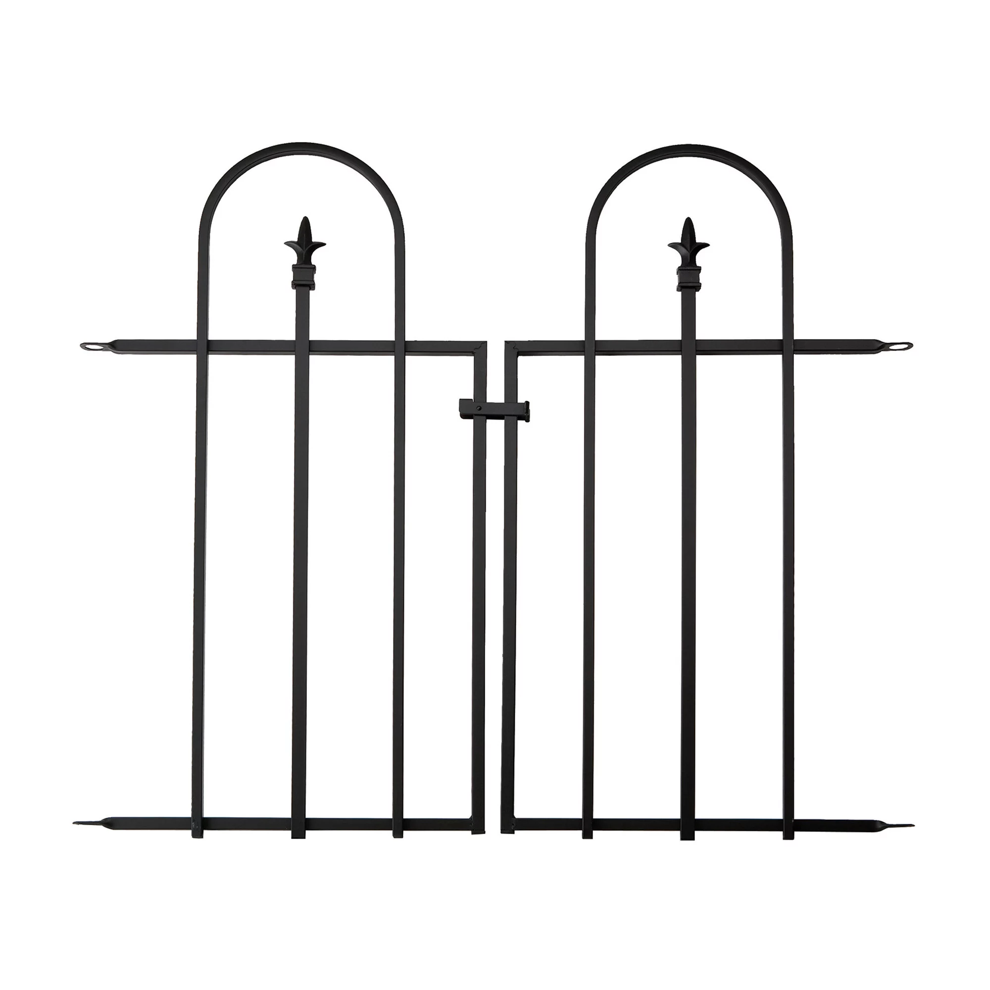Panacea Steel Triple Arch Finial Gate, (H)0.94m (W)0.85m 1 Panacea Steel Triple Arch Finial Gate, (H)0.94m (W)0.85m