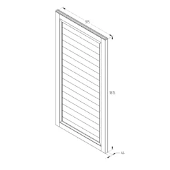 Pine Traditional Gate, (H)1.82m (W)0.92m -Garden Outdoor Store pine traditional gate h 1 82m w 0 92m5013053157541 01t bq